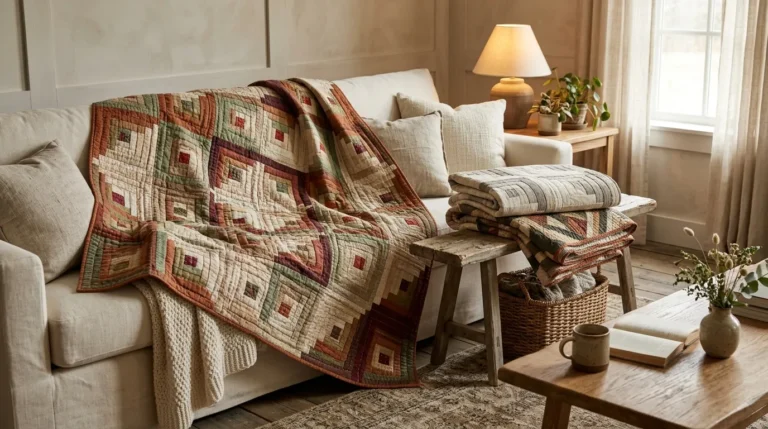 20 log cabin quilt pattern ideas for a cozy living