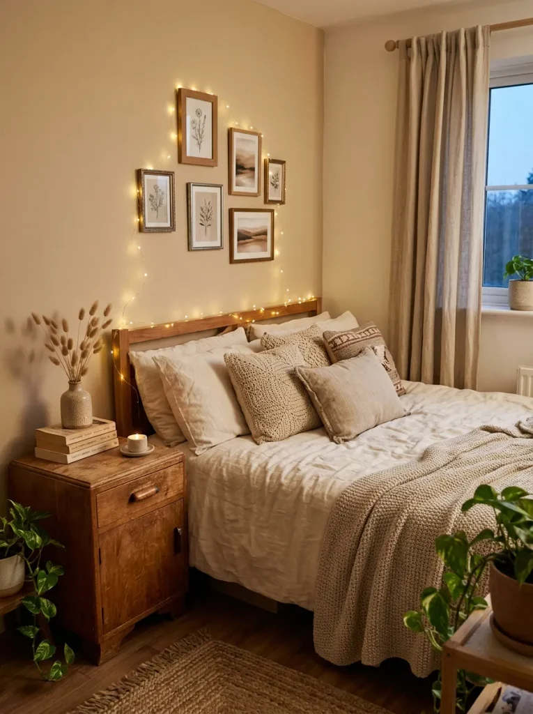 Budget-friendly cozy small bedroom ideas with affordable decor and warm lighting
