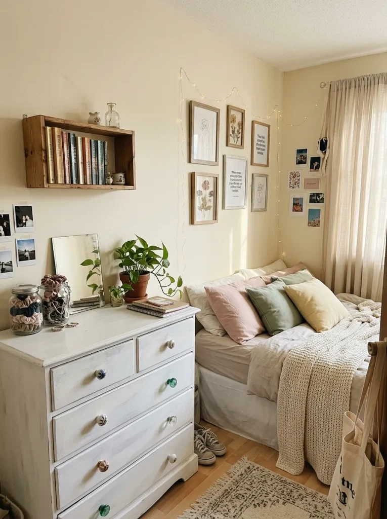 Budget-friendly cozy teenage bedroom decor with DIY decorations and affordable accessories