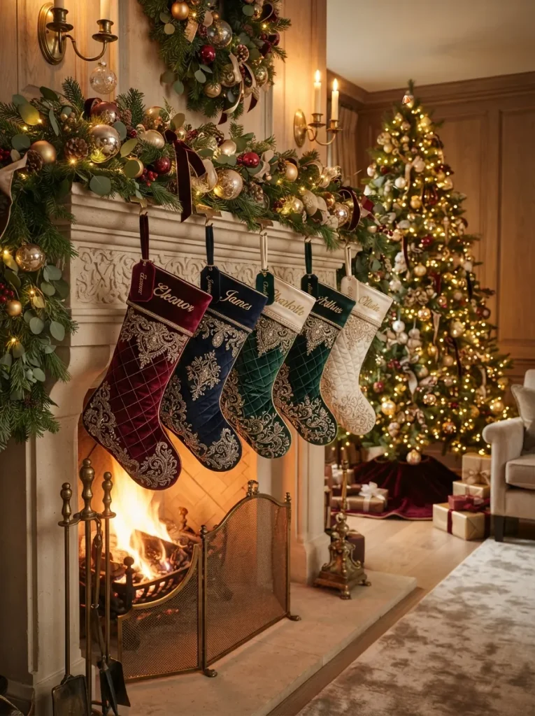 Luxury Quilted Christmas Stockings