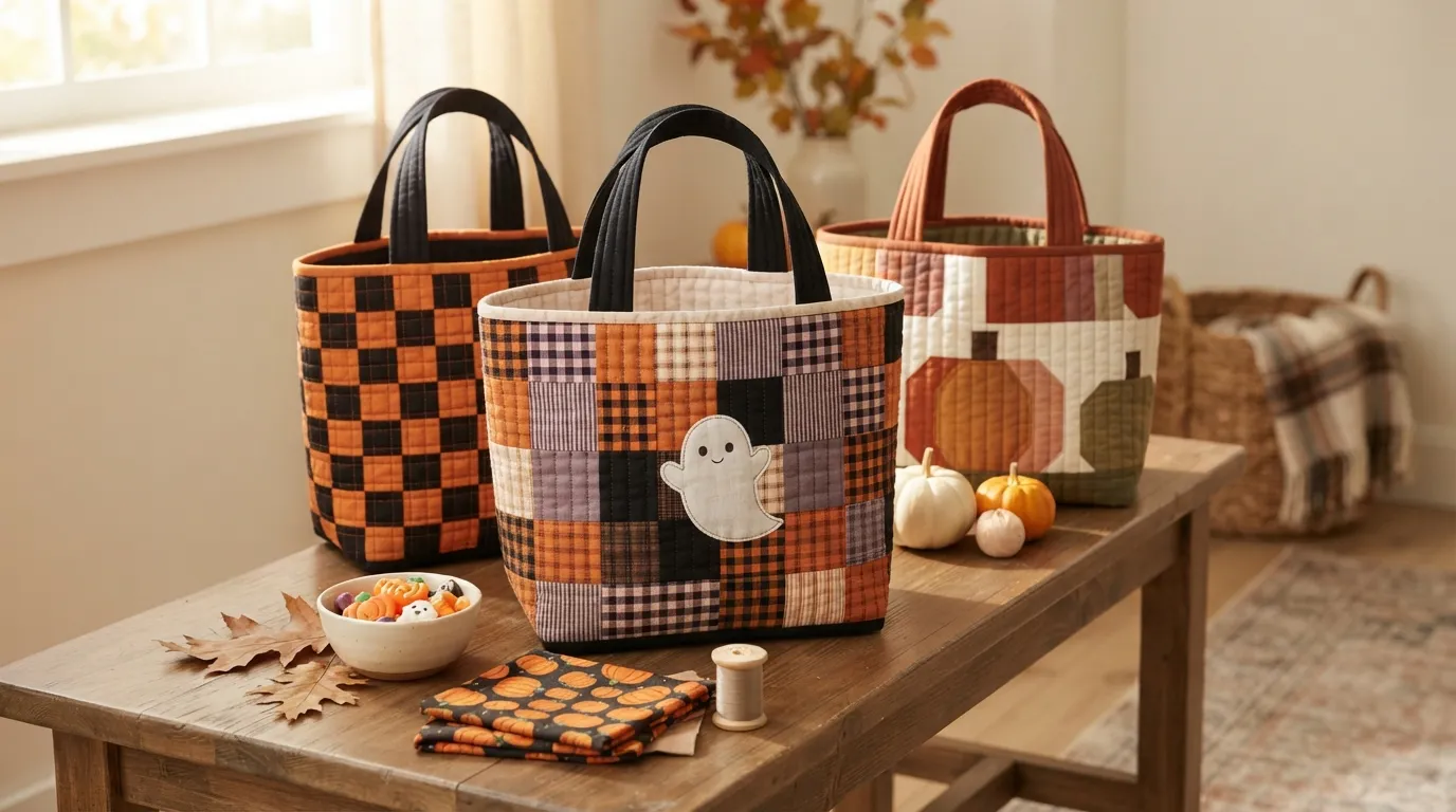 12 quilted halloween treat bag ideas
