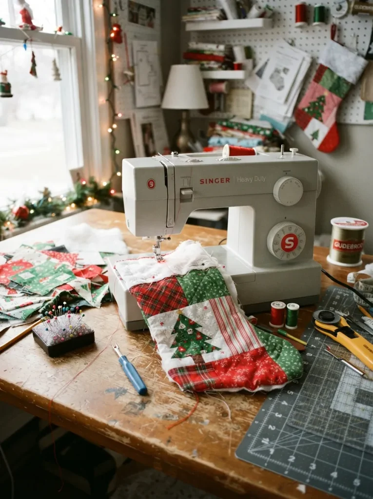 Sewing Christmas stocking project