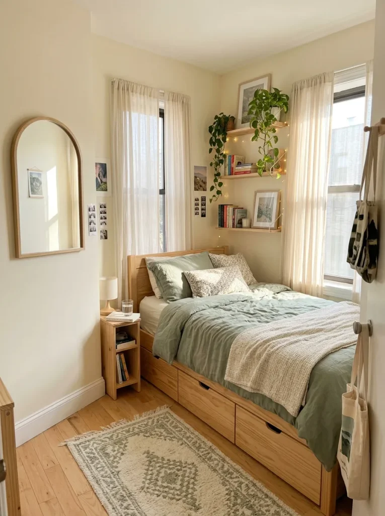Small cozy teen room ideas with space-saving furniture and smart storage