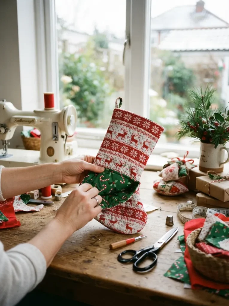 Reversible Quilted Christmas Stockings