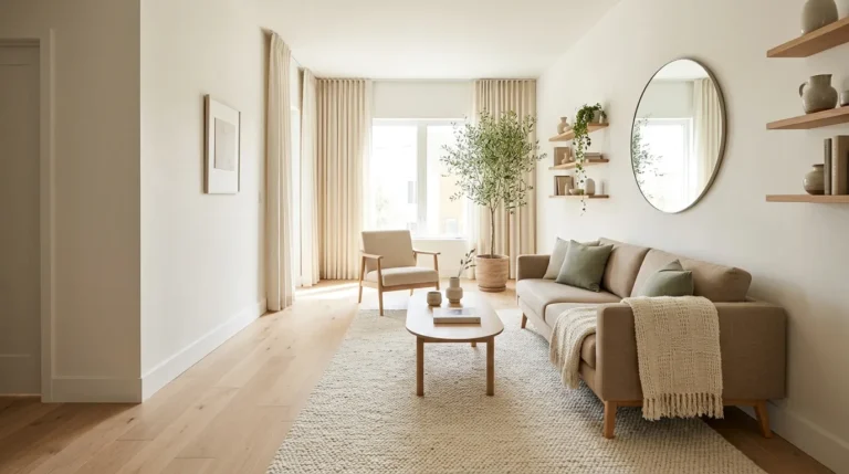 how to style a narrow living room