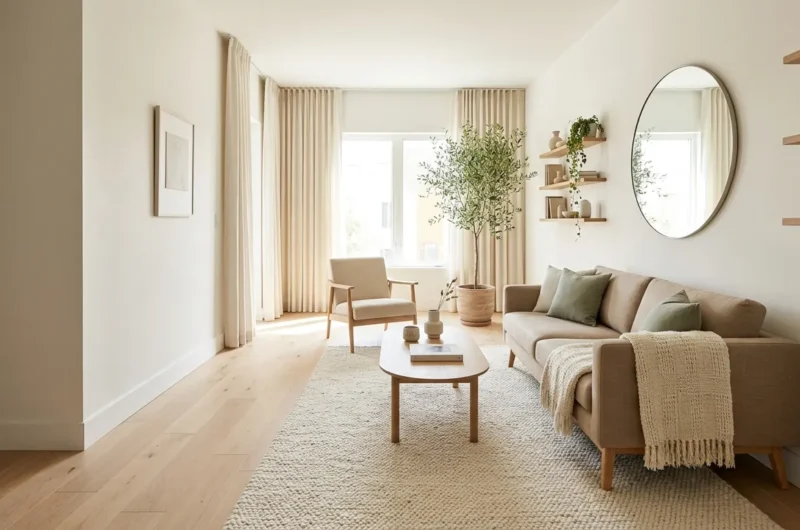 how to style a narrow living room