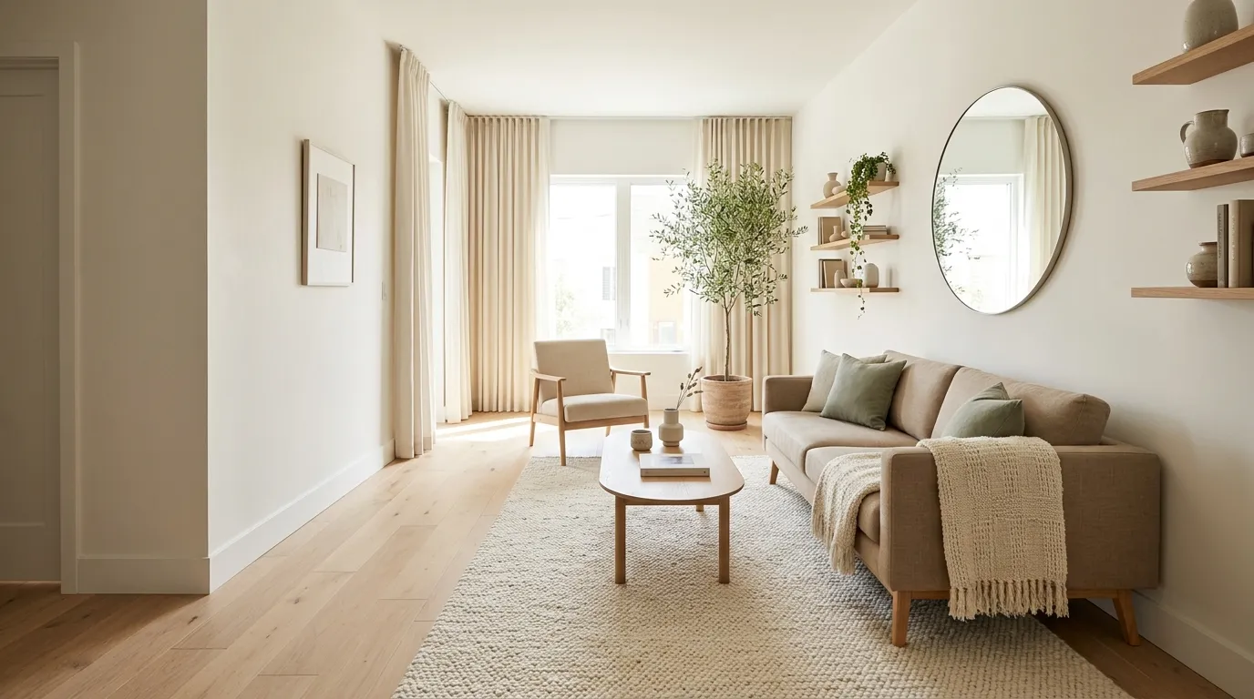 how to style a narrow living room