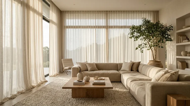 light filtering curtains to soften natural light