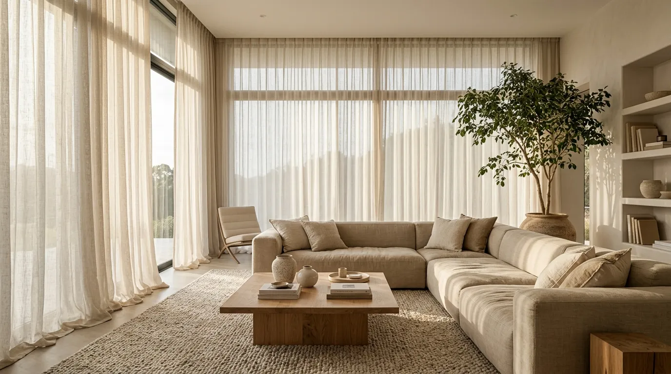 light filtering curtains to soften natural light